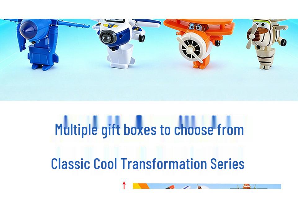Super Wings Transformation Robot Toy Set: Le Di, Xiao Ai, Duo Duo, Ka Wen, Ku Fei, Bao, Jing, Zhang Gift Box