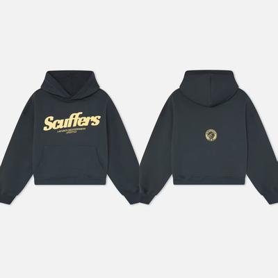 American Style Printed Design Hooded Sweatshirts Hip-hop Dressing Up Black Oversizeds Jackets Unisex