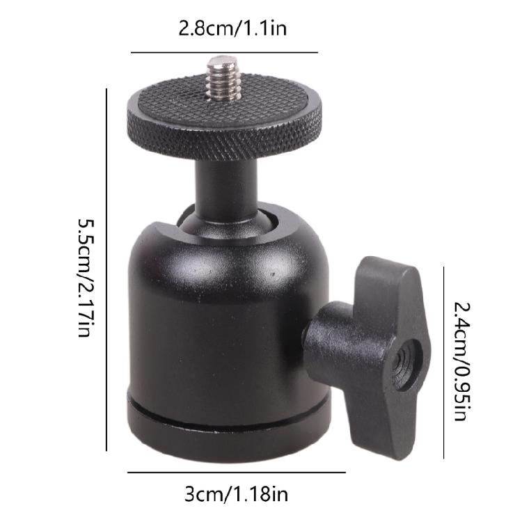 Rotating Aluminum Adapter Converter 3/8 To 1/4 Screw Suitable For Stabilizing Cameras Projectors And Recording Devices