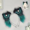 Wolf Ear Hairband Soft Plush Hair Styling Accessory For Kids Adult Halloween Parties Animal Theme Cosplay Hairhoop