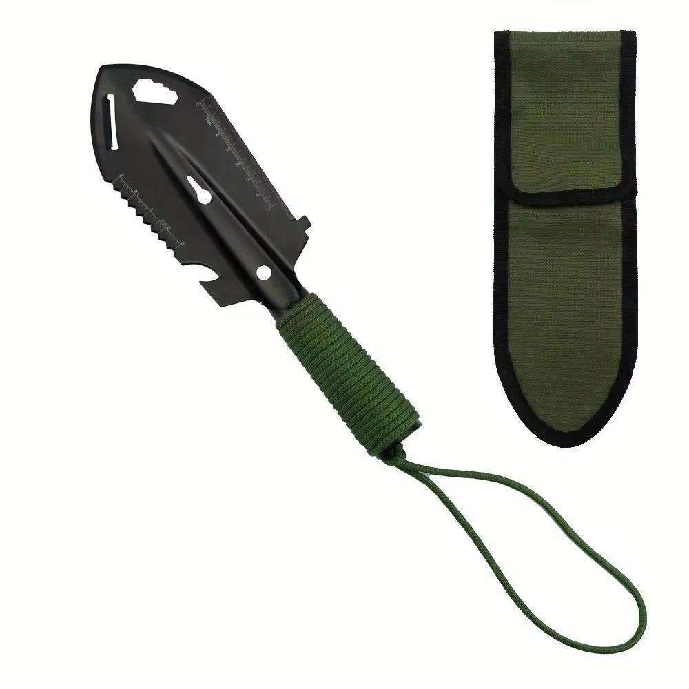 Multifunctional Multitool Small Shovel, Metal Camping Spade Hand Trowel With Wraped Handle For Camping, Outdoor Digging