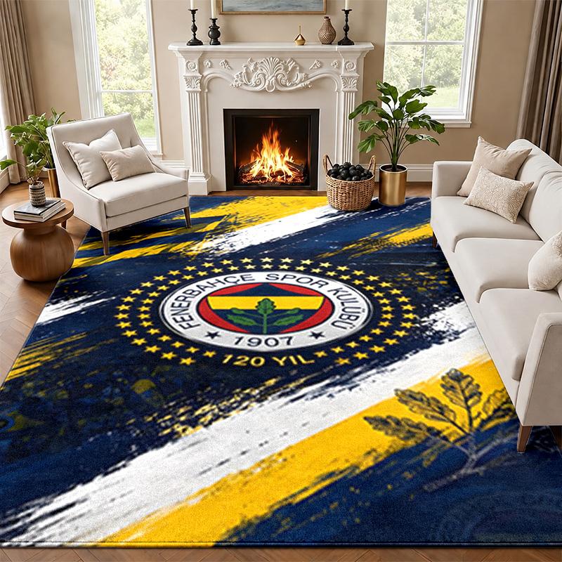 Fenerbahce Carpet Door Mat for Living Room or Bedroom Protective Mat Under Chair Office Decoration Christmas Gift Birthday Present