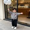 Kids' Solid Color Knit Cardigan - Boys' Spring Sweater & Girls' White Round Neck Coat