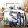 3D Print Anime Ouro Kronii Bedding Set Duvet Cover Bed Set Quilt Cover Pillowcase Comforter king Queen Size Boys Adult
