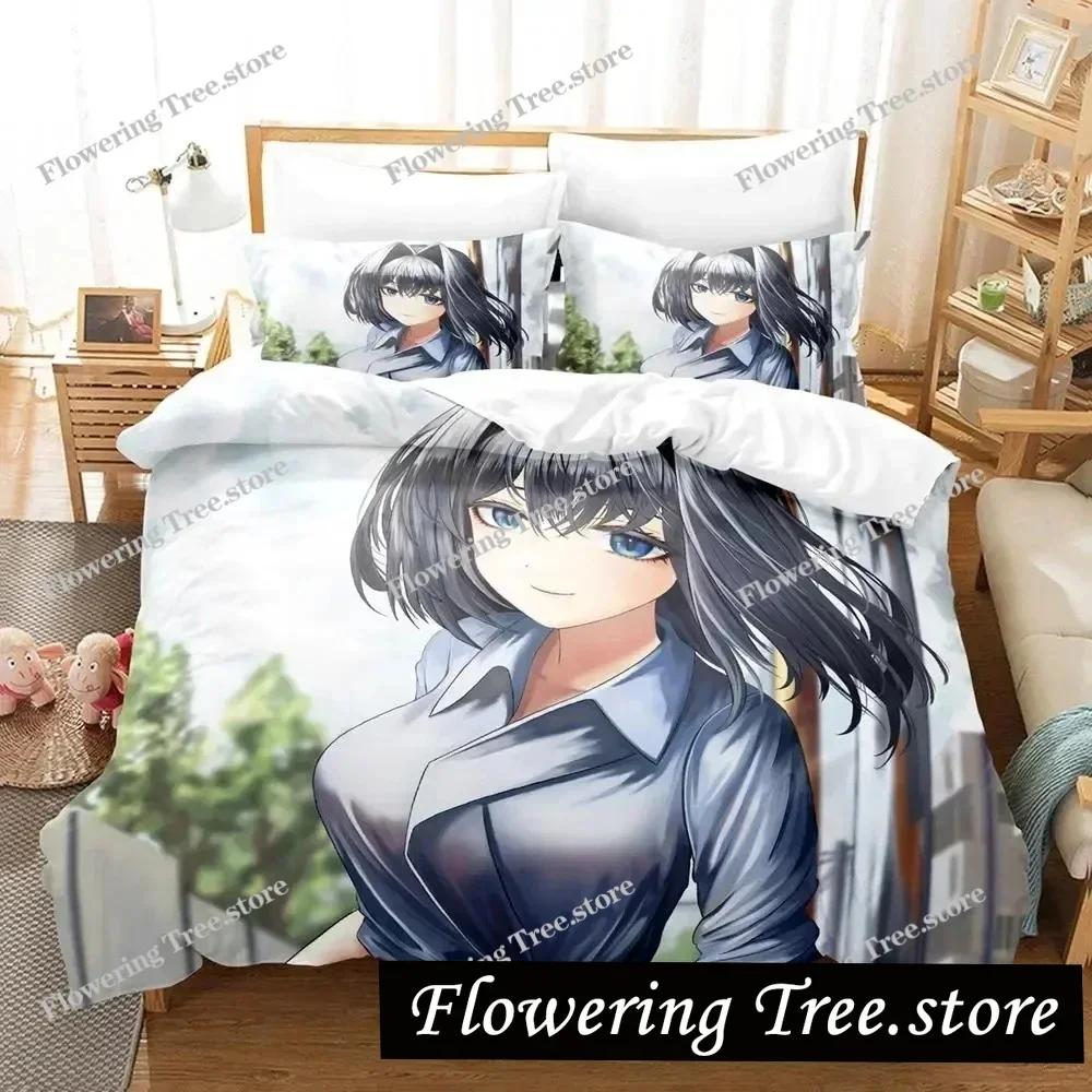 3D Print Anime Ouro Kronii Bedding Set Duvet Cover Bed Set Quilt Cover Pillowcase Comforter king Queen Size Boys Adult