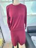 High-Quality Autumn 2024 European & American Casual Solid Color Knitted Short Skirt Set for Women