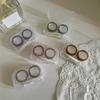 Vintage Contact Lens Case with Tweezer Mini Cute Eyes Care Contact Lenses Container Box Travel Kit Eyewear Accessories Organizer