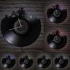 Happy Halloween Nacht Wanddekoration Vinyl Schallplatte Wanduhr Totenkopf Skelett & Geist Vintage Uhr Horror Dekoration Wanduhr