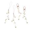 Sweet Bell Orchid Tassel Phone Lanyard For Girls Flowers Cell Phone Chains Strap Bag Pendant Decoration