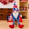 Festive Independence Day Gnome Figurine With Knitted Hat And Hanging Legs For Patriotic Celebrations