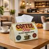 1pc Vintage Coffee Shop Sign Tissue Holder | Versatile Napkin Dispenser, Available In Two Sizes Perfect for Home, Parties, And Car Decor Typography Cu