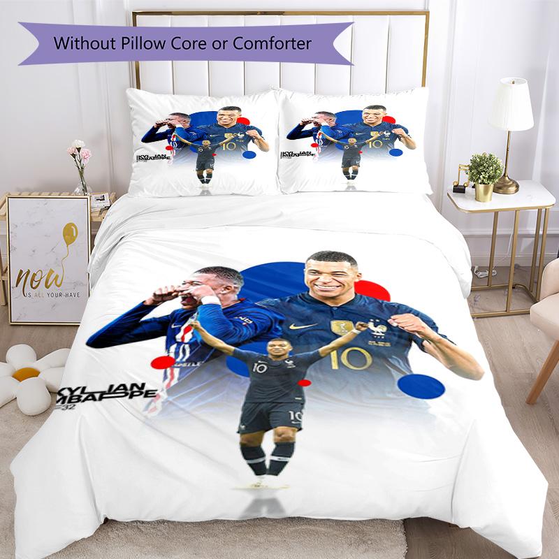 Star Player Kylian Mbapp Quilt Cover Set Design For Bedrooms Soft Fabric Perfect Gift For Friends Family