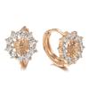 Orecchini SIMJOO Oro Rosa Stilosi e Freschi Orecchini Girasole Zircone