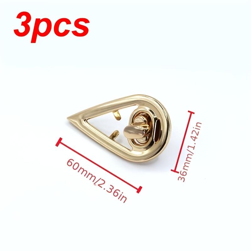 

3pcs Elegant Water Drop Shaped Metal Twist Lock Clasps for Purses Backpacks Wallets - Secure Stylish Bag Fasteners in Red Finish