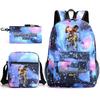 Attack Giant Elementary School Bag Backpack Casual School Bag Three-piece Set