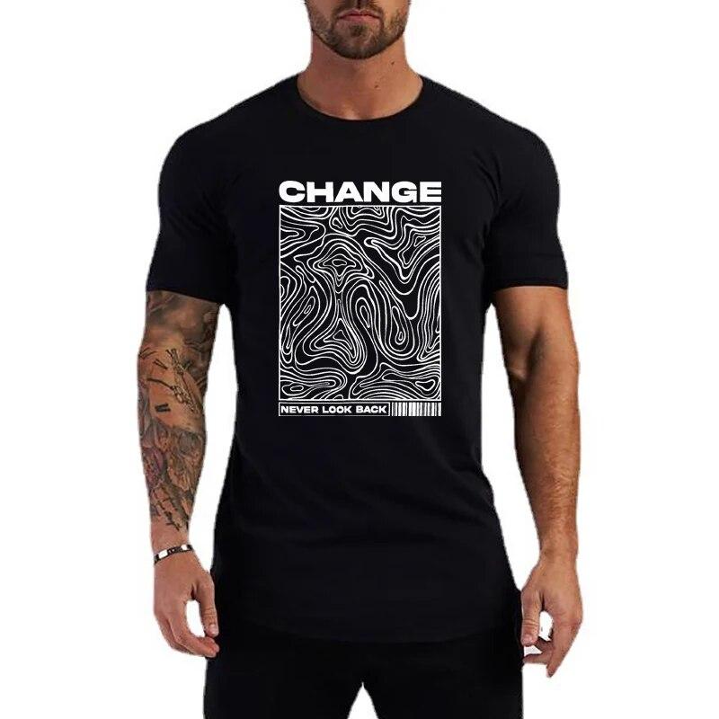 Do The Work  Summer Fashion Casual Men Fitness Bodybuilding Cotton O-neck Silm Fit Breathable T-shirts Plus Size