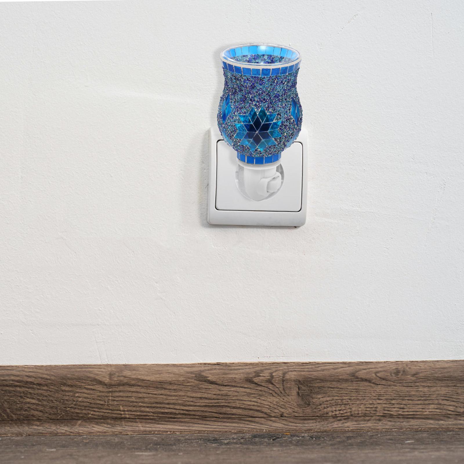 1 шт. Лампа для ароматизации дома, подключаемая к сети, Ароматическая лампа для эфирных масел для спальни, письменного стола, Бездымная ночная лампа, Декор, Ароматическая лампа синий