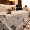 Half Fleece Sofa Cover, Thickened, Simple and Non-fluffy One-piece Sofa Blanket, Non-slip Straight Row Sofa Cover Cloth