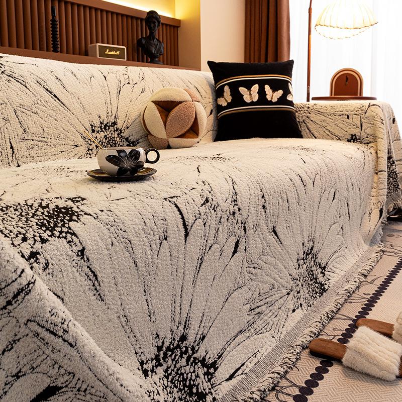 

Полуфлисовый чехол для дивана, утолщенный, простой и непушистый цельный плед для дивана, нескользящая ткань для чехла на диван прямой ряд 180*230cm