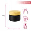 5x Glass Jars BLACK MATT 10g for Cream Balm Cosmetics Glass Jar