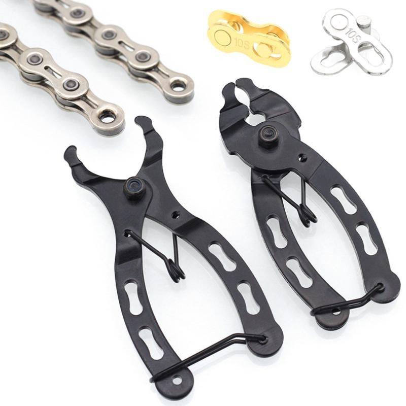 2pcs/set Mini Bike Chain Quick Link Tool Chain Clamp Repair Tools Pliers Mini Mountain Bike Quick Removal Install Plier Bicycle Accessory