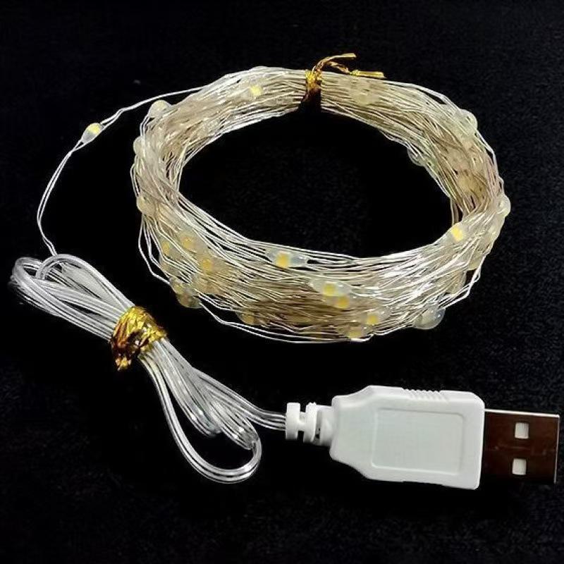 

LED Wedding and Room Decoration Light String, Copper Wire, 8 Modes with USB Remote Control Steady