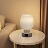 LED Desk Lamp with White Glass Shade Dimmable Flicker Free Easy To Install Touch Control LED Desk Light Small Bedside Lamp