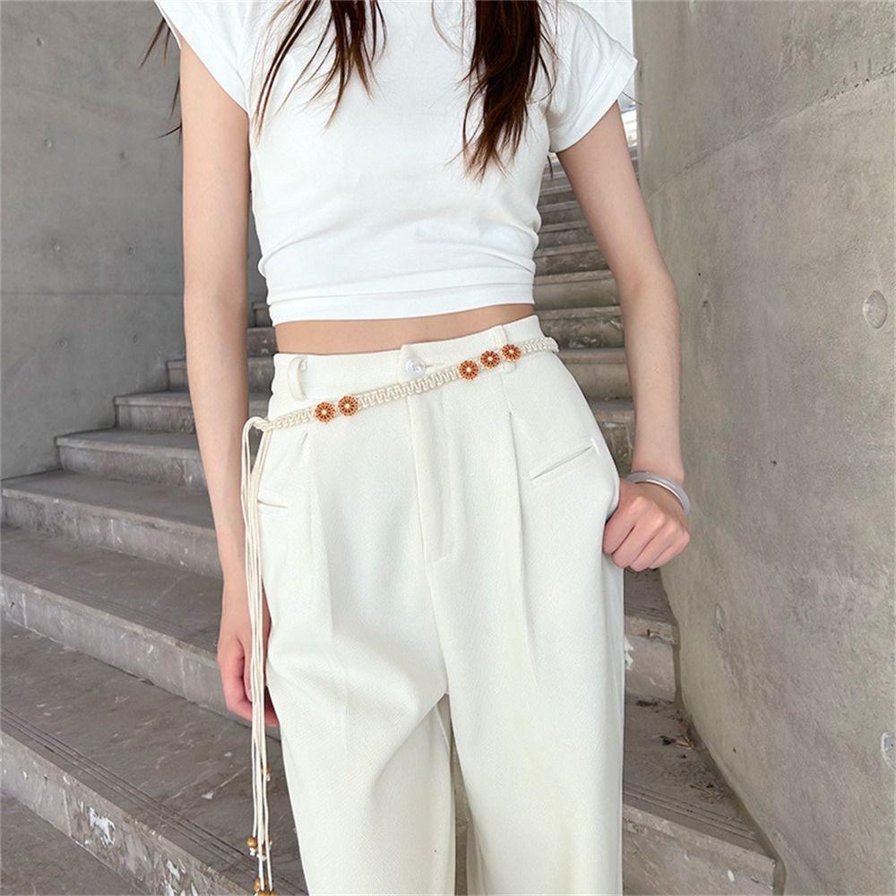 Versatile Chain Waist Bohemian Style Ethnic Style Belt Casual Waist Rope  for Women