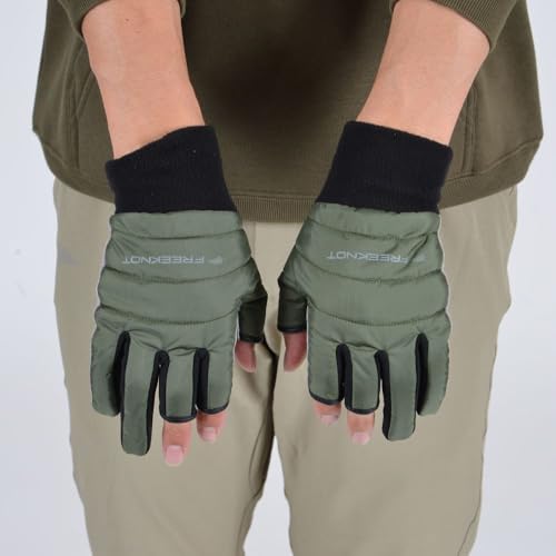Free Knot Solfiber FOURON Insulated Gloves, 3-Leg Cut, Medium, Olive, Y4617-M-64