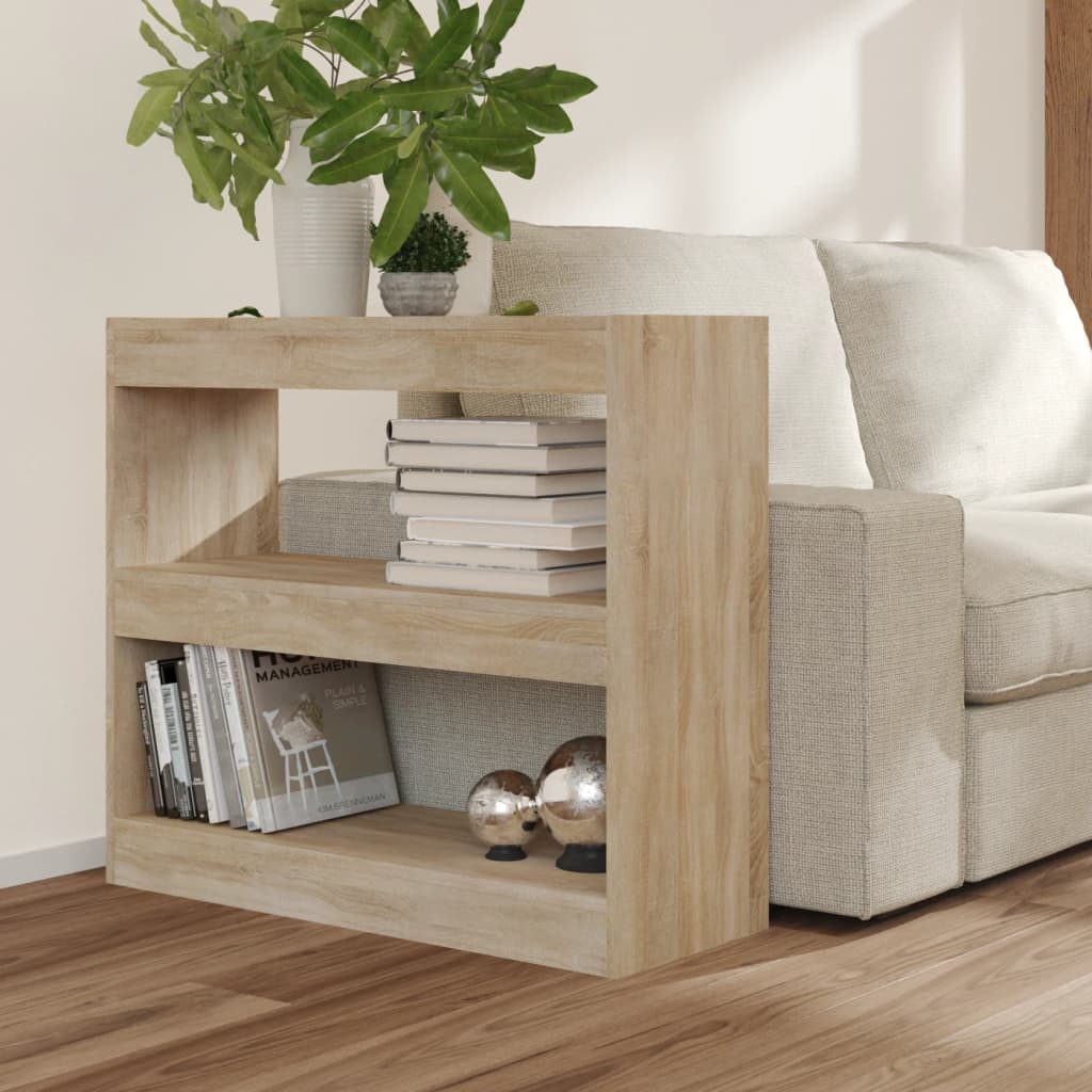 Bookshelf Room Divider Sonoma Oak 80 x 30 x 72 cm