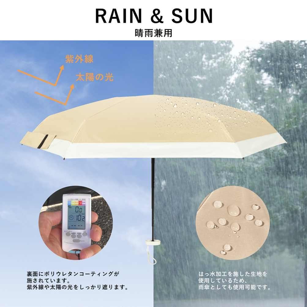 Ogawa Ultra Slim Kompakter Schirm - 99,9% UV-Schutz, Wasserdichtes Zweifarbiges Design, Alle 5 Farben