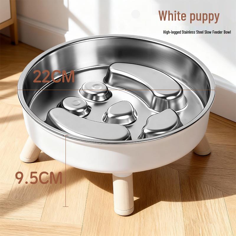 Stainless Steel Non-Slip Slow Feeder Bowl for Pets - Large Capacity for Dogs and Cats