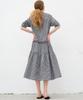 Mite Frill Shrring Check Dress_Black