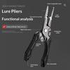 Lure Pliers Multi-Purpose Hook Remover Self-Locking Design Braid Line Cutter for Sea Boat Shore Fishing Use