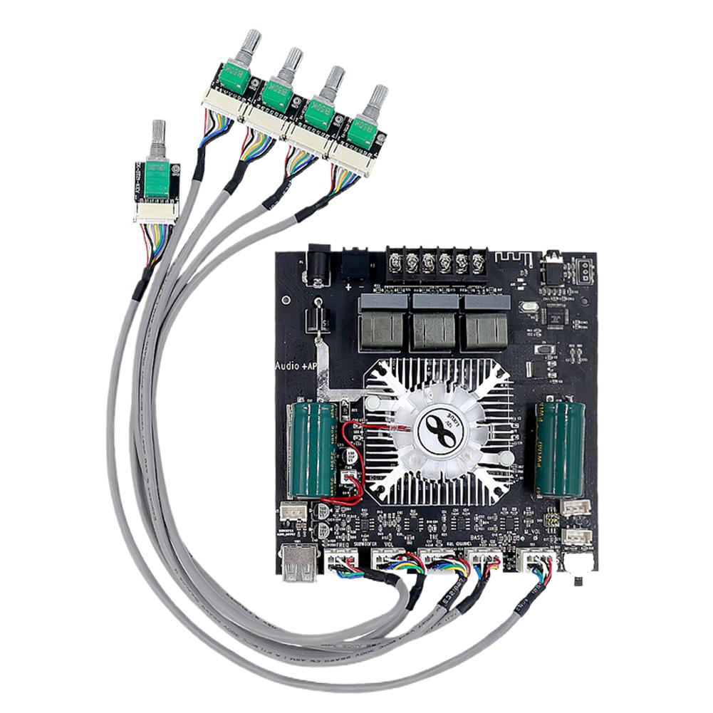 

Mini Power Amplifier Module HiFi Chips Audio Amplifier Board DC 15-36V ZK-HT21 2.1 Channel Audio Receiver for DIY Home Speakers