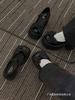 Plateau-Schuhe mit dickem Absatz Mary-Jane-Schuhe ohne Schleife süß und cool JK kleine Lederschuhe höhenverstellbare Einzel-Schuhe