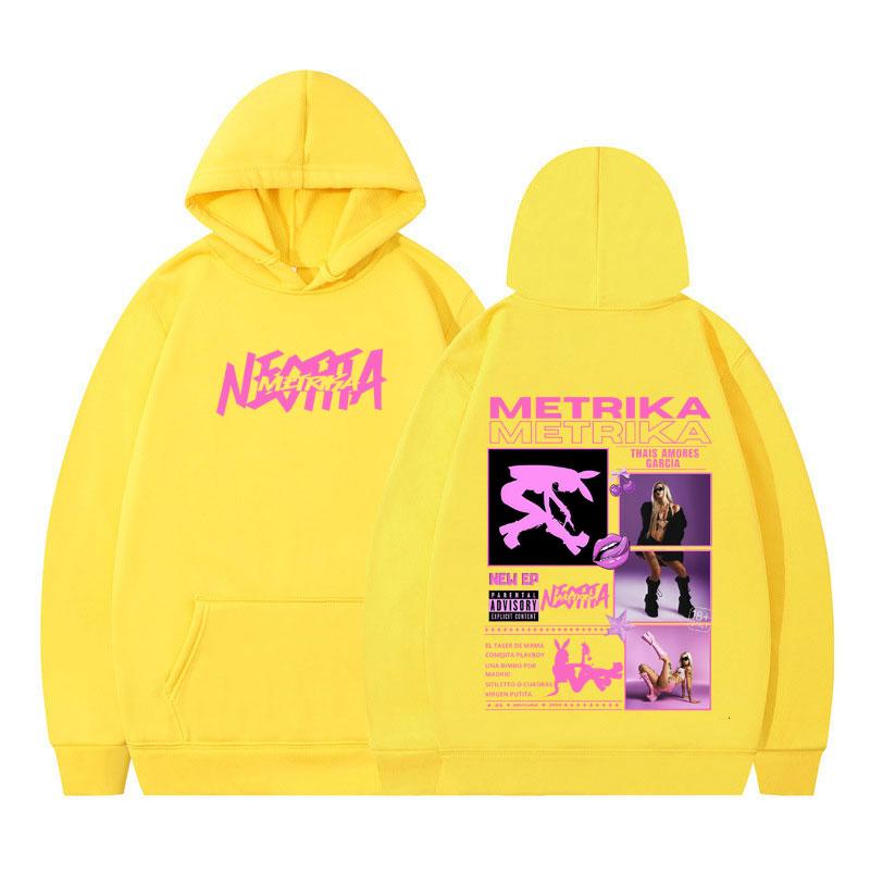 Singer Metrika Album Tour Hoodie Herren Damen Ästhetisch Trendy Pullover Langarm Freizeit Harajuku Trainingsanzug