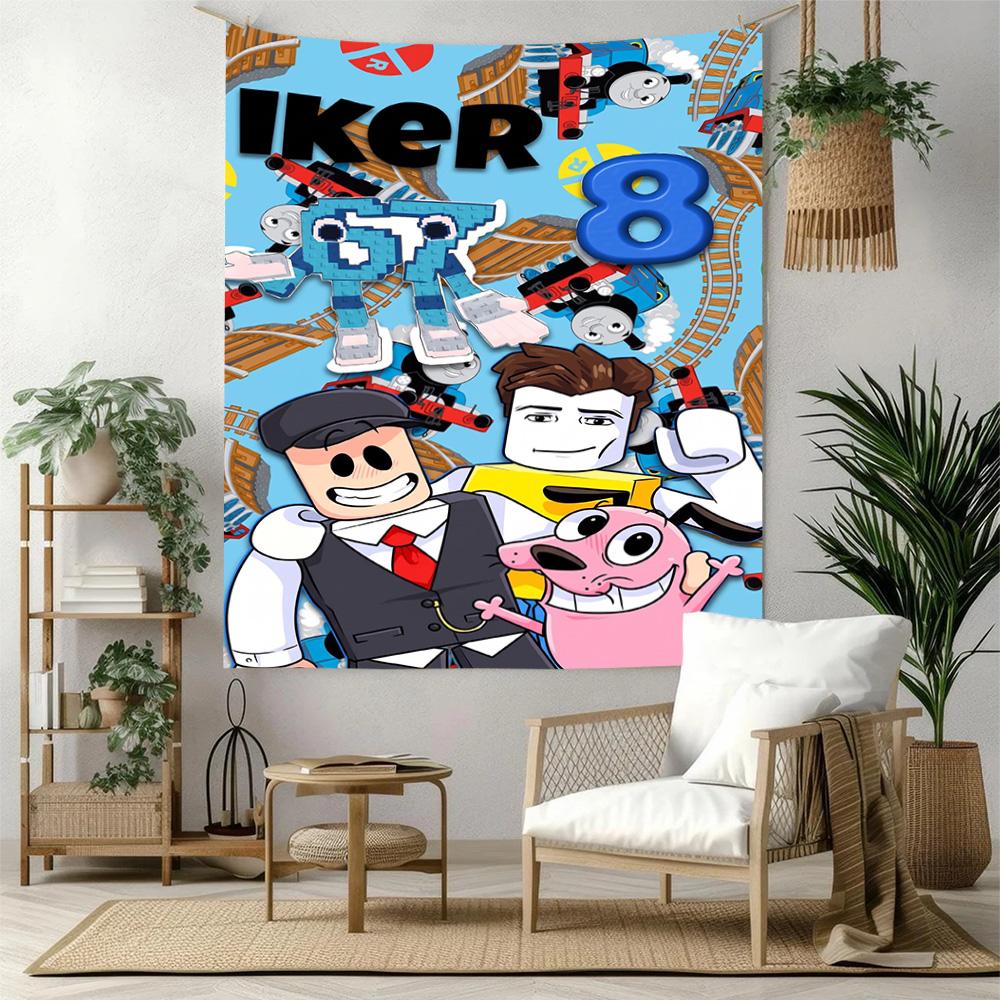 Roblox Vægdekoration Vægtæppe Kunst Til Kæledyrs Mindesmærke Fødselsdag Bryllupsfest Baggrund Familiegave