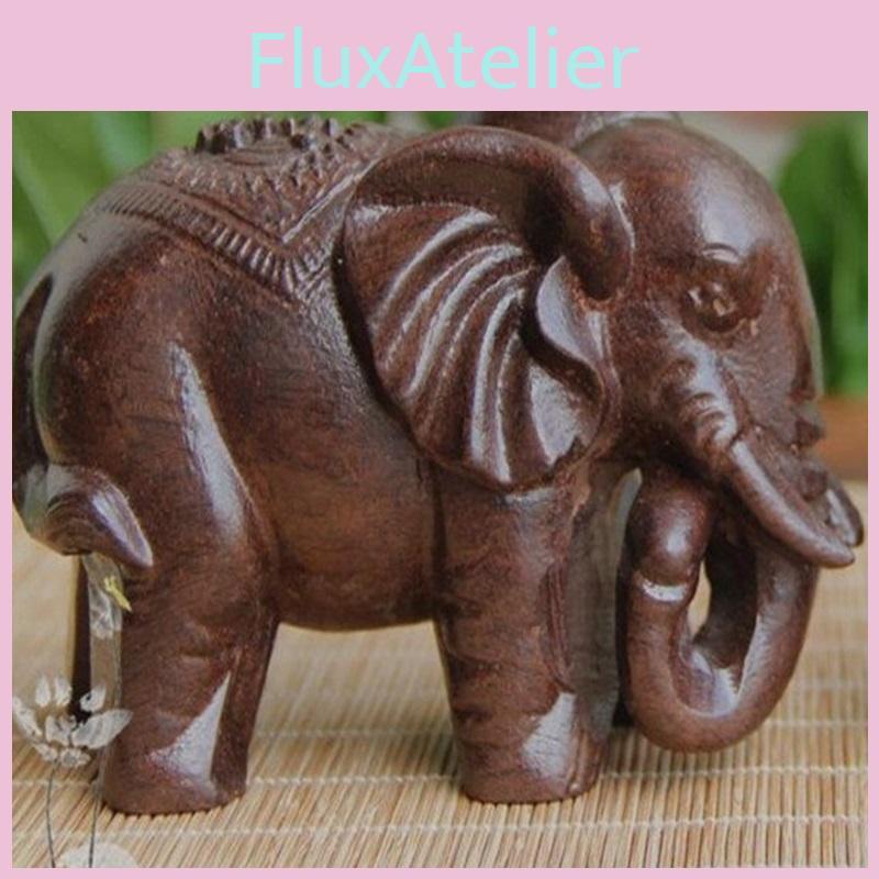 Natural Agarwood Elephant Wood Carving  Wood Crafts Antique Decoration Health