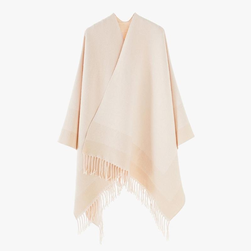 Soft & Breathable Winter Shoulder Wrap for Women Ladies Lightweight Multi Use Shawl with Fringe Trim
