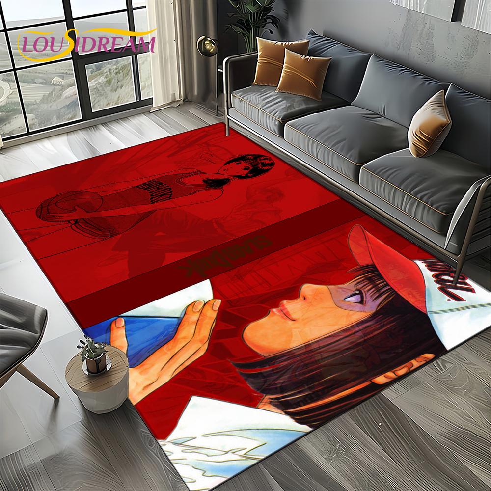 2025 New Cartoon Slam Dunk Anime Basketball Carpet Rug for Bedroom Living Room Home Sofa Decoration,kid Play Decor Floor Mat