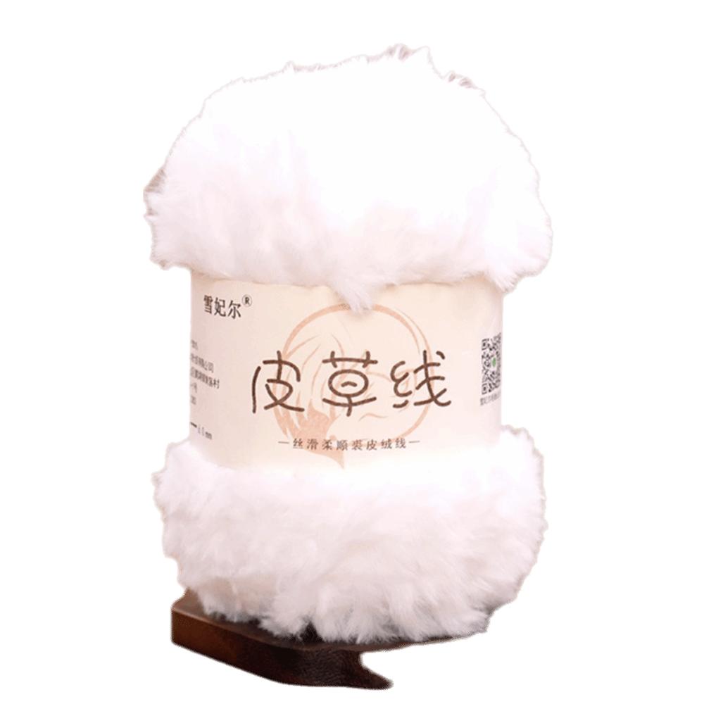Long Plush Faux Fur Yarn Thickness Knitting Yarn Thread New Fluffy Mink Yarn  DIY Crocheting Hat