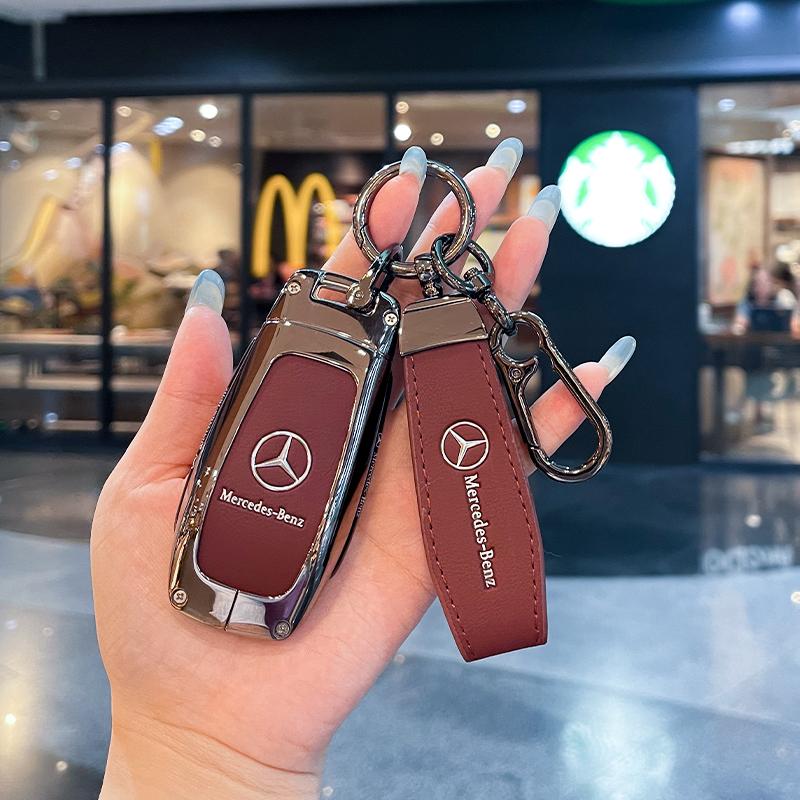 GLC GLB Premium Leather Car Smart Remote Key Case Cover Shell For Mercedes Benz A C E S G GLS CLA Class W213 W203 W211 W205 W17