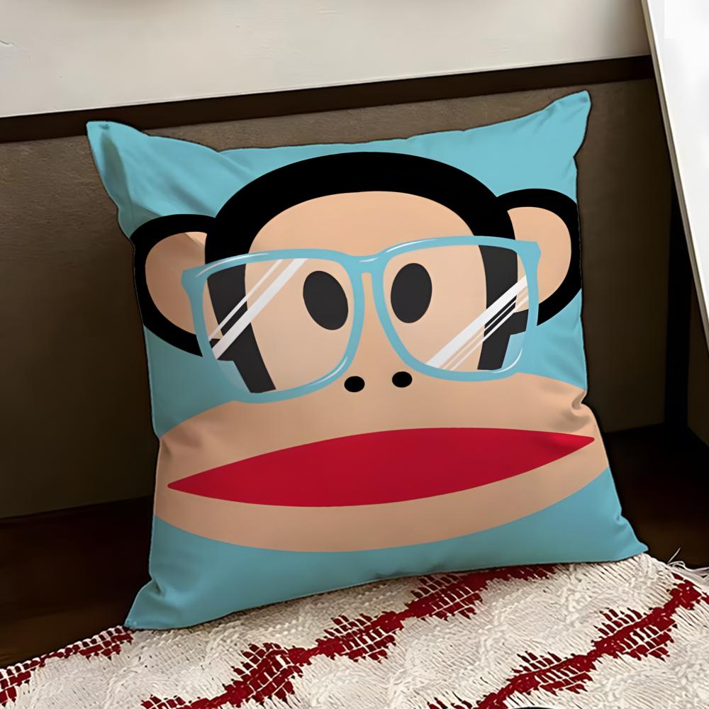 Cartoon PPaul Frank Monkey Cushion Cover Reversible Soft Durable Pillow Cover Home Car MultiScene Use for Daily Comfort