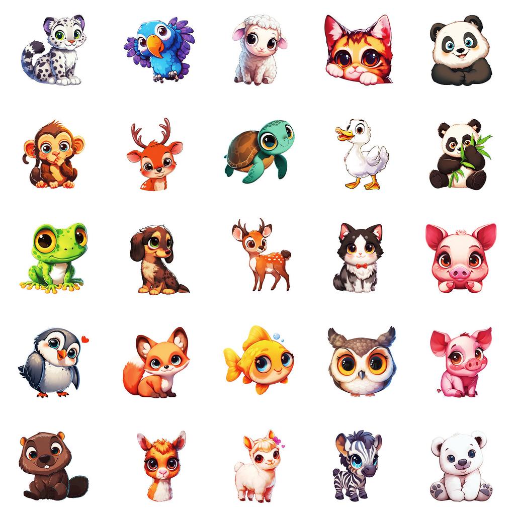 50 Camel Animal Series Stickers Decorative Water Cup Mobile Phone Case Travel Box Student Cartoon Graffiti Stickers