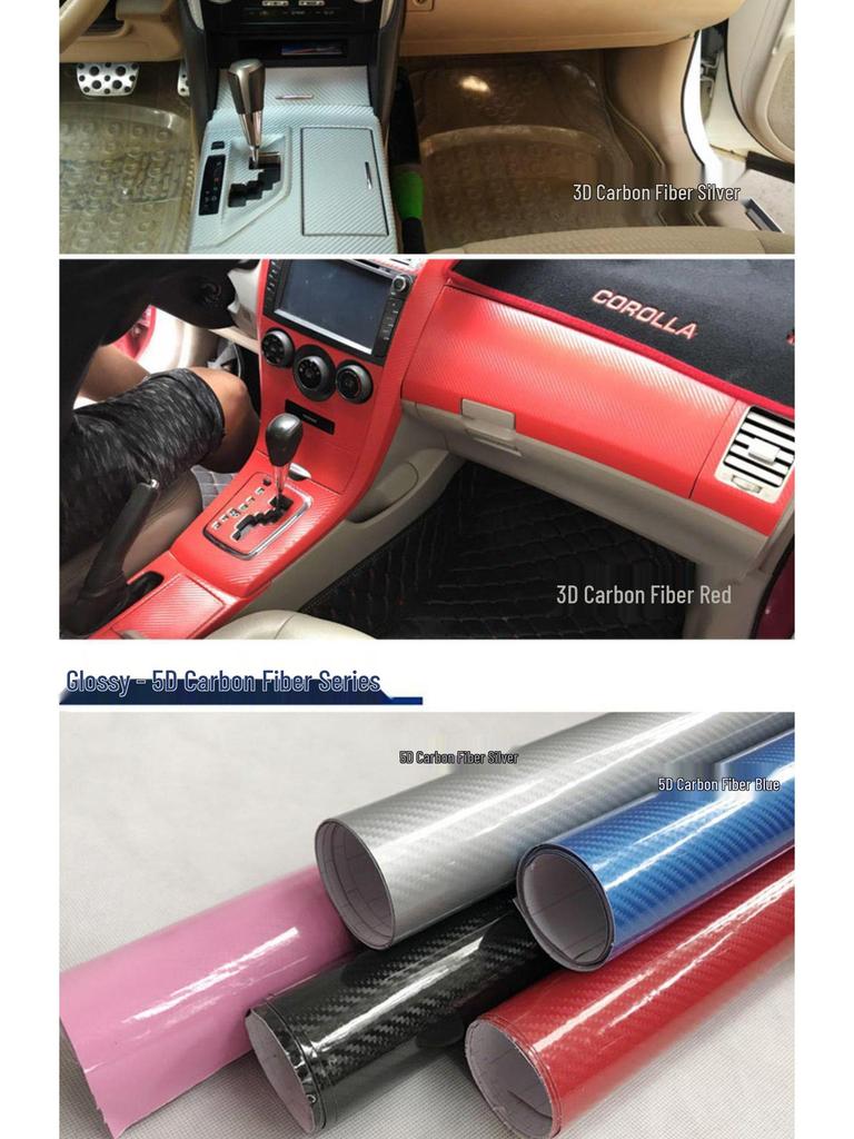 Carbon Fiber Stickers for Mercedes-Benz GLK200/260/300 (2013-2016): Center Console & Door Panels