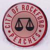 Rockford Peachers Women's Baseball Team Brooch