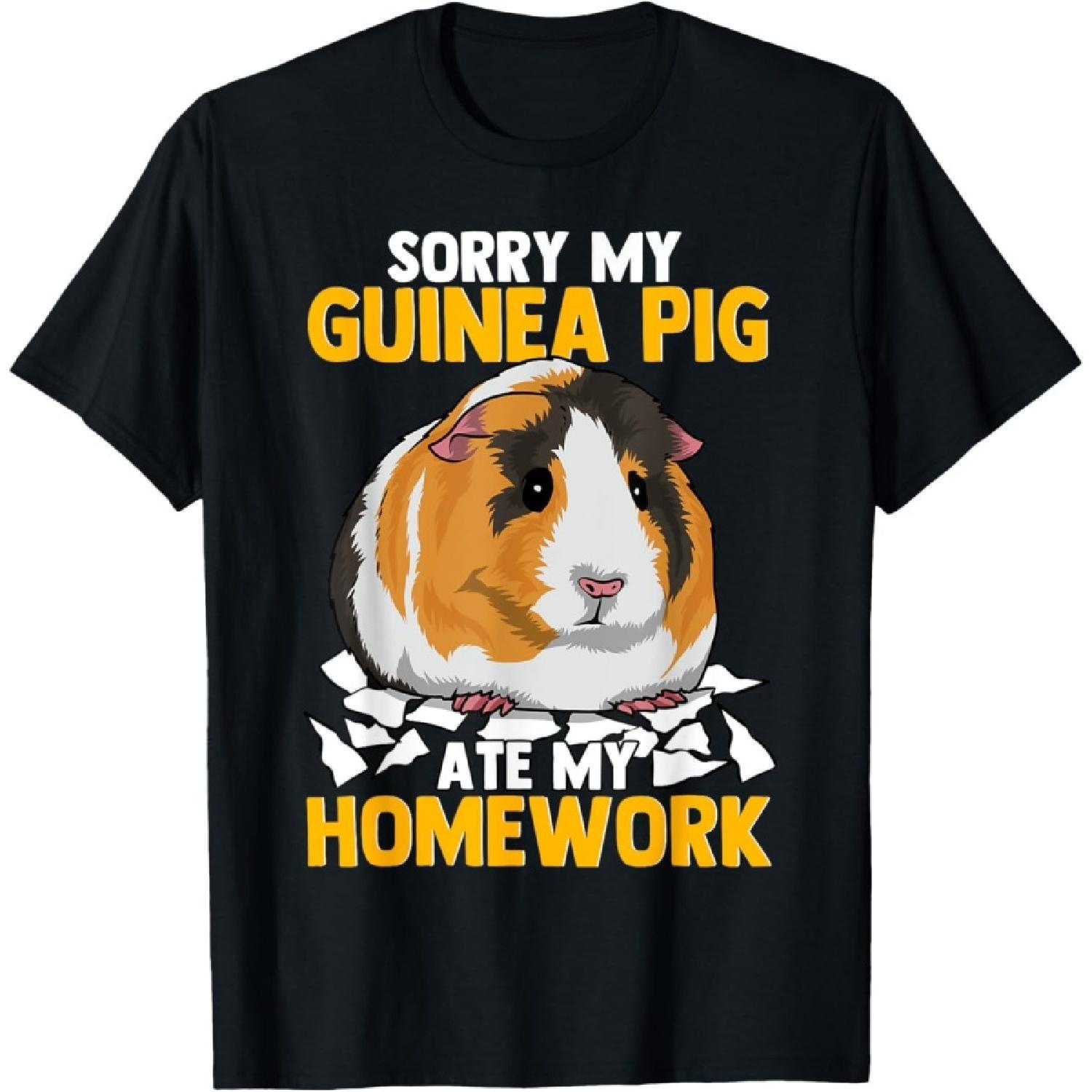 Извините, моя морская свинка съела мою домашнюю работу Забавная футболка с грызуном-питомцем Хомяком S