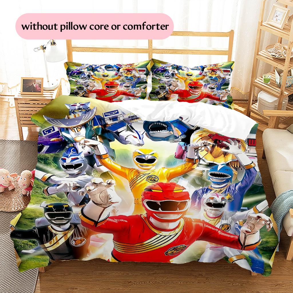 Super Sentai Hero Squad Bedding Set Duvet Cover Pillowcase No Filler, Soft Home Bedroom Decor, Perfect Gift for Fans.chl