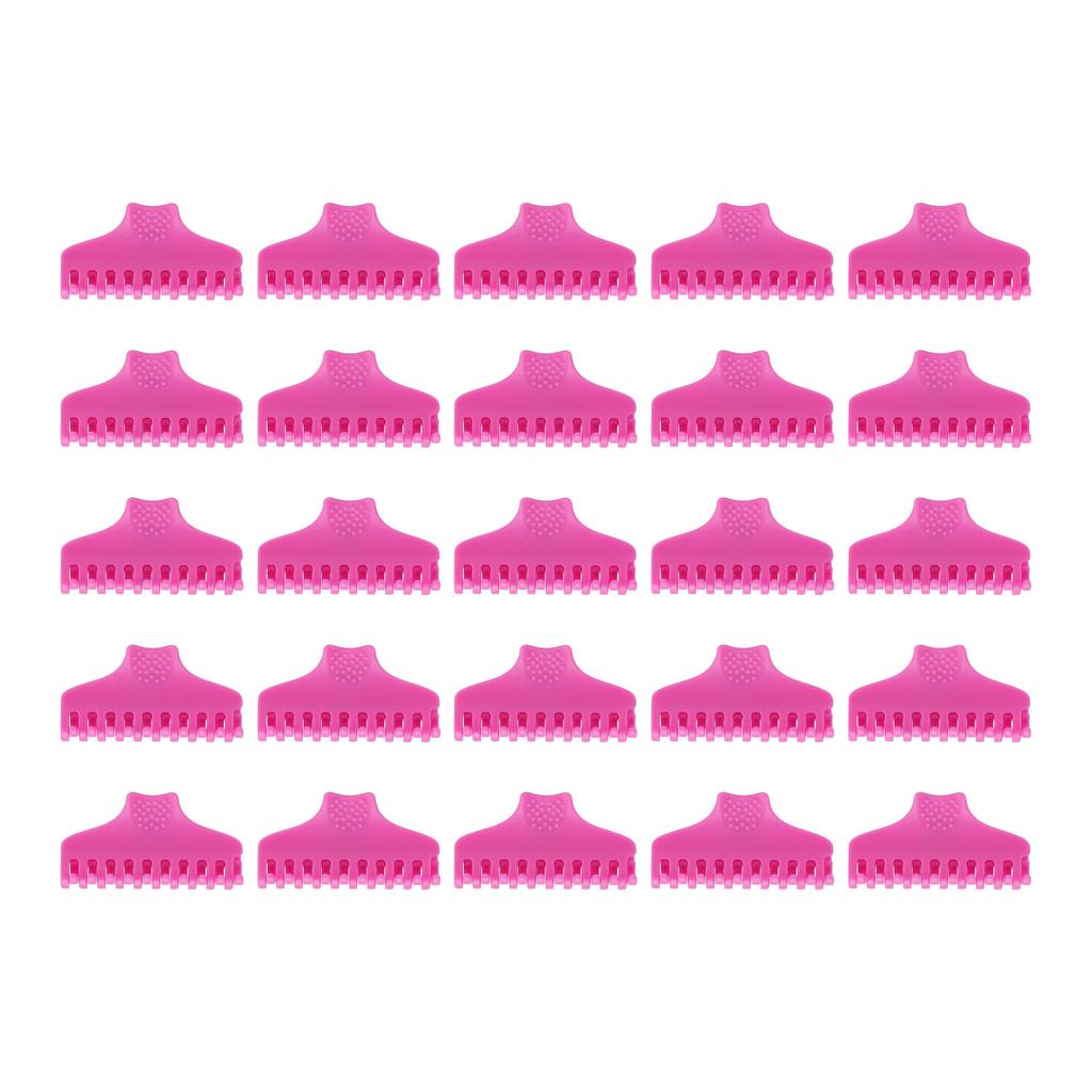 25 ks Růžové natáčky na vlasy Skřipce Sada Perm Čelisťové svorky Klip pro objem u kořínků Vlasy Nadýchaný stylingový nástroj pro